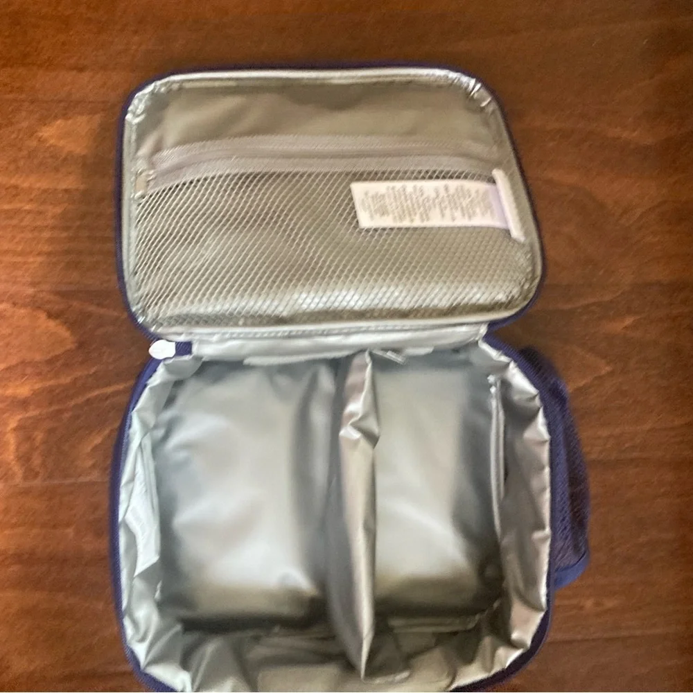 New Pottery Barn Kids Navy Blue Lunch Box CAMPBELL & Baseball Monogram